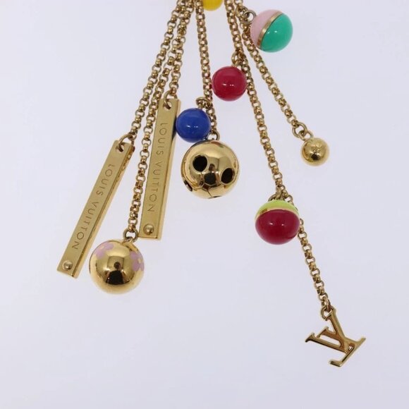 LOUIS VUITTON Porte Cles Grullo Key Holder metal Gold - Picture 6 of 10